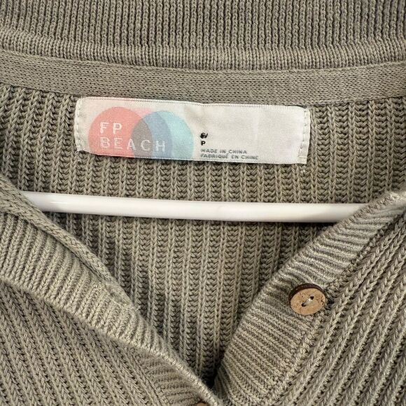 Free People Beach Sweater Mini Dress, Sage Color, Size S - Picture 6 of 7